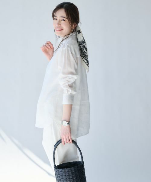 Leilian PLUS HOUSE / レリアンプラスハウス シャツ・ブラウス | 大人のフリルシアーシャツ【SORAGE】 | 詳細14