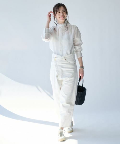 Leilian PLUS HOUSE / レリアンプラスハウス シャツ・ブラウス | 大人のフリルシアーシャツ【SORAGE】 | 詳細15