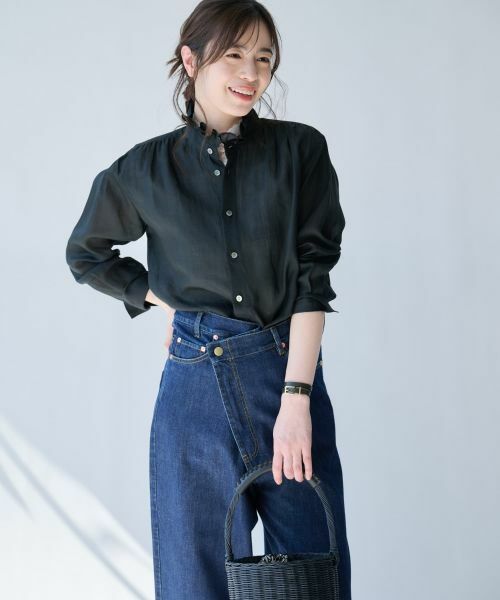 Leilian PLUS HOUSE / レリアンプラスハウス シャツ・ブラウス | 大人のフリルシアーシャツ【SORAGE】 | 詳細22