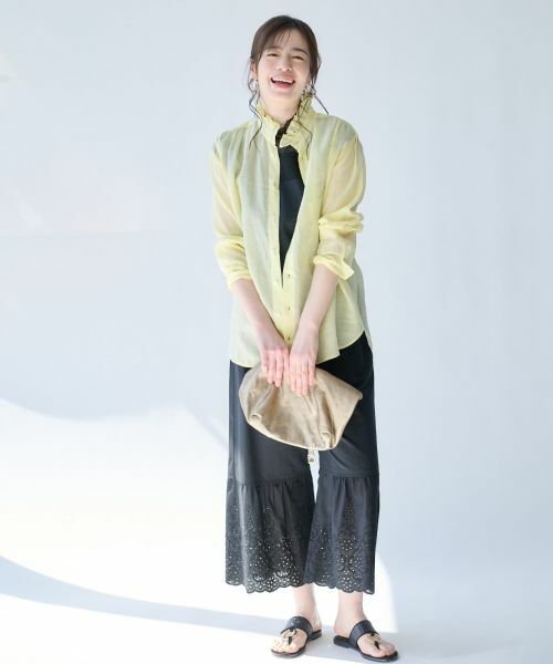 Leilian PLUS HOUSE / レリアンプラスハウス シャツ・ブラウス | 大人のフリルシアーシャツ【SORAGE】 | 詳細3