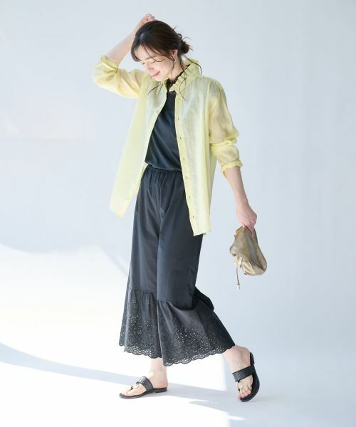 Leilian PLUS HOUSE / レリアンプラスハウス シャツ・ブラウス | 大人のフリルシアーシャツ【SORAGE】 | 詳細6