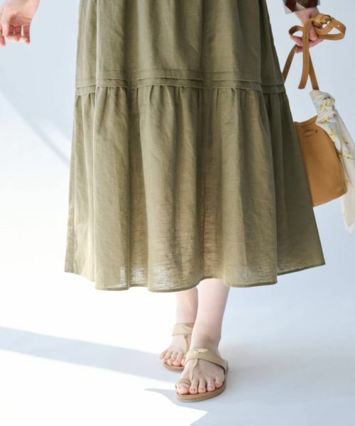 Leilian PLUS HOUSE / レリアンプラスハウス ドレス | キーネックティアードワンピース【SORAGE】 | 詳細19