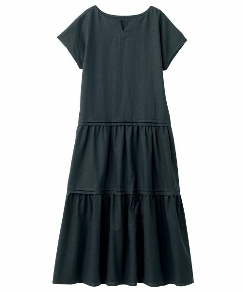 Leilian PLUS HOUSE / レリアンプラスハウス ドレス | キーネックティアードワンピース【SORAGE】 | 詳細20