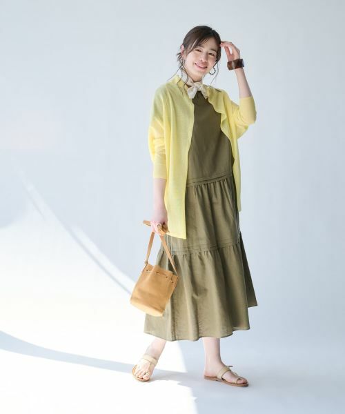 Leilian PLUS HOUSE / レリアンプラスハウス ドレス | キーネックティアードワンピース【SORAGE】 | 詳細5