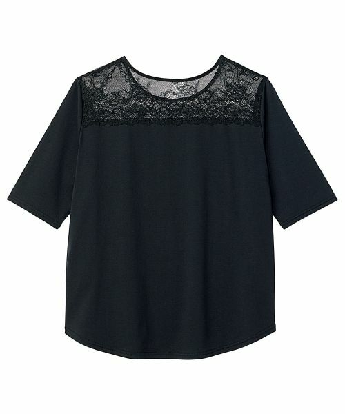Leilian PLUS HOUSE / レリアンプラスハウス カットソー | 大人の為のレース付きクルーネックTシャツ【SORAGE】 | 詳細18