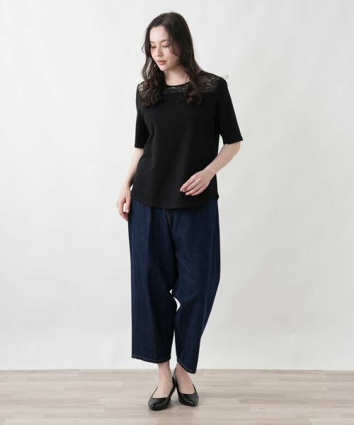 Leilian PLUS HOUSE / レリアンプラスハウス カットソー | 大人の為のレース付きクルーネックTシャツ【SORAGE】 | 詳細22