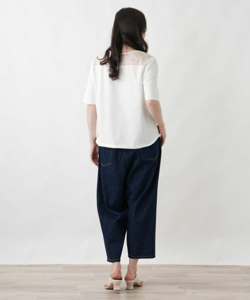 Leilian PLUS HOUSE / レリアンプラスハウス カットソー | 大人の為のレース付きクルーネックTシャツ【SORAGE】 | 詳細27
