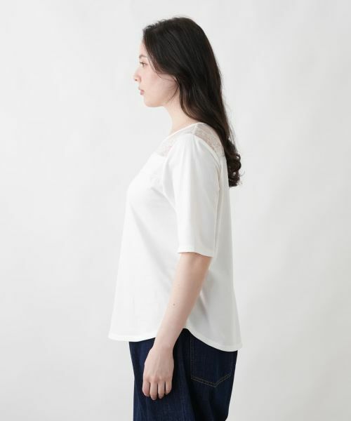 Leilian PLUS HOUSE / レリアンプラスハウス カットソー | 大人の為のレース付きクルーネックTシャツ【SORAGE】 | 詳細29