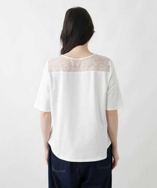Leilian PLUS HOUSE / レリアンプラスハウス カットソー | 大人の為のレース付きクルーネックTシャツ【SORAGE】 | 詳細30