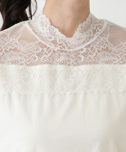 Leilian PLUS HOUSE / レリアンプラスハウス カットソー | 大人の為のレース付きハイネックインナー【SORAGE】 | 詳細10