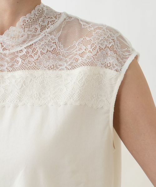 Leilian PLUS HOUSE / レリアンプラスハウス カットソー | 大人の為のレース付きハイネックインナー【SORAGE】 | 詳細12