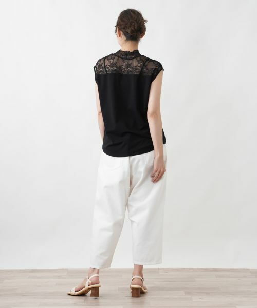 Leilian PLUS HOUSE / レリアンプラスハウス カットソー | 大人の為のレース付きハイネックインナー【SORAGE】 | 詳細3