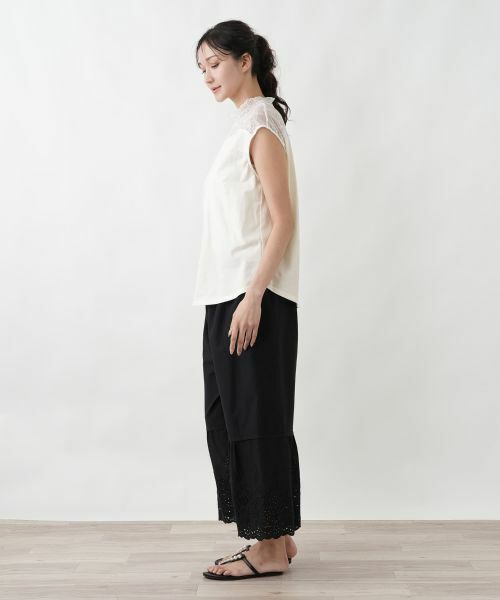 Leilian PLUS HOUSE / レリアンプラスハウス カットソー | 大人の為のレース付きハイネックインナー【SORAGE】 | 詳細5