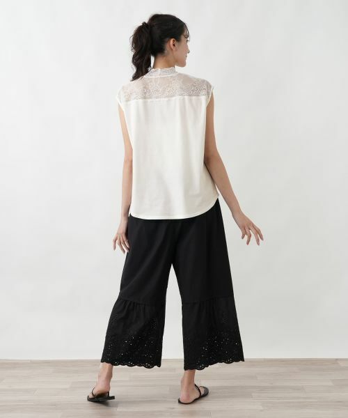 Leilian PLUS HOUSE / レリアンプラスハウス カットソー | 大人の為のレース付きハイネックインナー【SORAGE】 | 詳細6
