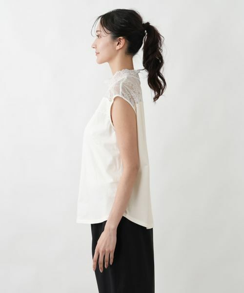 Leilian PLUS HOUSE / レリアンプラスハウス カットソー | 大人の為のレース付きハイネックインナー【SORAGE】 | 詳細8