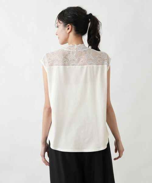 Leilian PLUS HOUSE / レリアンプラスハウス カットソー | 大人の為のレース付きハイネックインナー【SORAGE】 | 詳細9