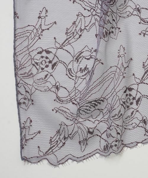 Leilian PLUS HOUSE / レリアンプラスハウス ドレス | レーススカーフ付きジャージワンピース【SORAGE】 | 詳細14