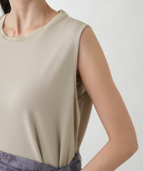 Leilian PLUS HOUSE / レリアンプラスハウス ドレス | レーススカーフ付きジャージワンピース【SORAGE】 | 詳細9