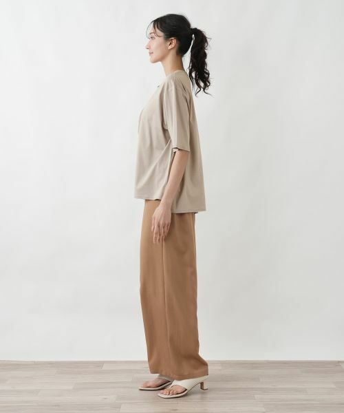 Leilian PLUS HOUSE / レリアンプラスハウス Tシャツ | レース箔プリントTシャツ【SORAGE】 | 詳細2