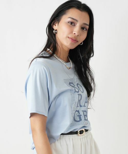 Leilian PLUS HOUSE / レリアンプラスハウス Tシャツ | スパングル＆ビーズ刺繍Tシャツ【SORAGE】 | 詳細10