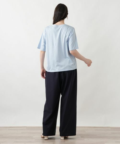 Leilian PLUS HOUSE / レリアンプラスハウス Tシャツ | スパングル＆ビーズ刺繍Tシャツ【SORAGE】 | 詳細17
