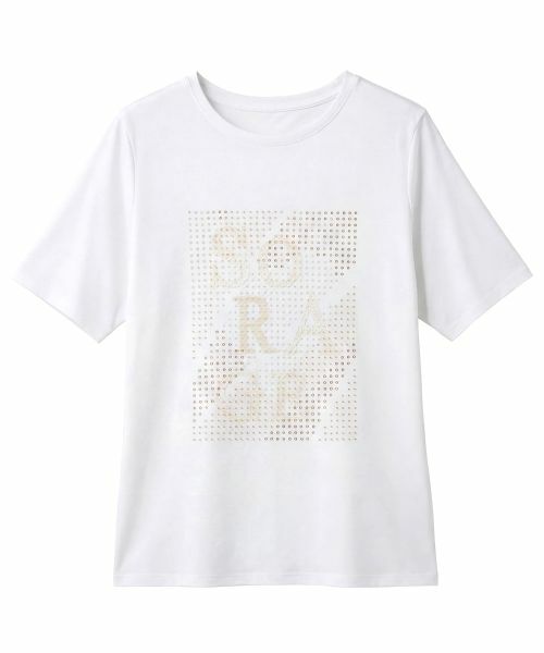 Leilian PLUS HOUSE / レリアンプラスハウス Tシャツ | スパングル＆ビーズ刺繍Tシャツ【SORAGE】 | 詳細2