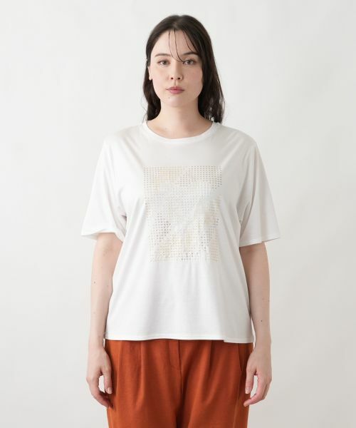 Leilian PLUS HOUSE / レリアンプラスハウス Tシャツ | スパングル＆ビーズ刺繍Tシャツ【SORAGE】 | 詳細21