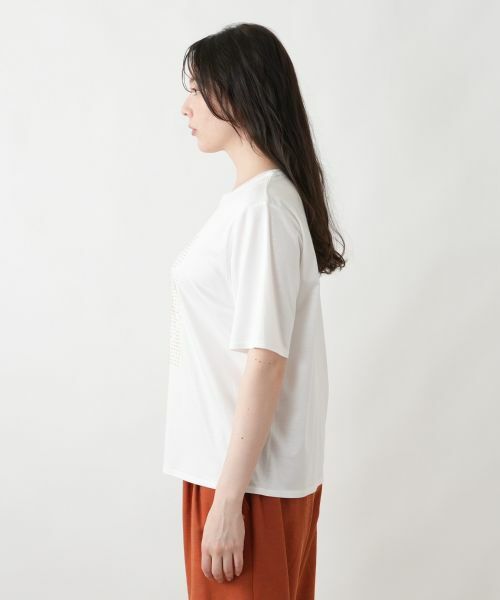 Leilian PLUS HOUSE / レリアンプラスハウス Tシャツ | スパングル＆ビーズ刺繍Tシャツ【SORAGE】 | 詳細22