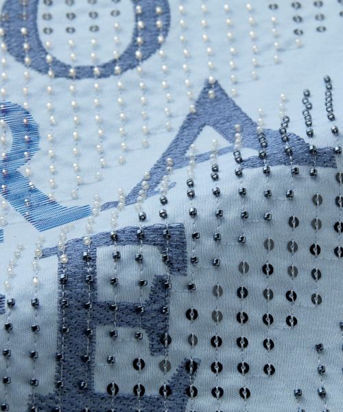 Leilian PLUS HOUSE / レリアンプラスハウス Tシャツ | スパングル＆ビーズ刺繍Tシャツ【SORAGE】 | 詳細7