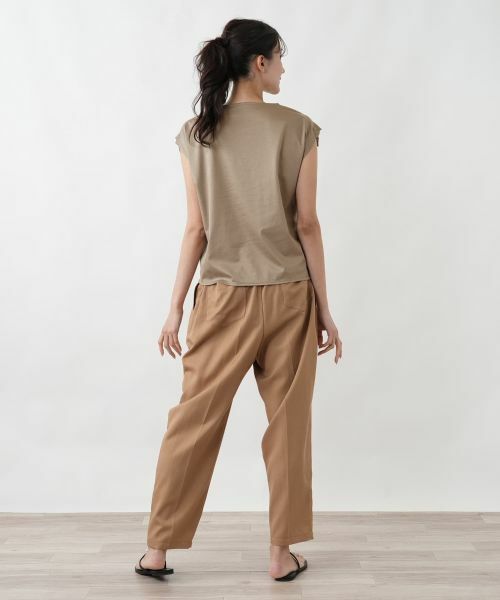 Leilian PLUS HOUSE / レリアンプラスハウス カットソー | 刺繍フレンチスリーブジャージプルオーバー【SORAGE】 | 詳細6