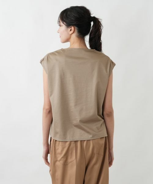 Leilian PLUS HOUSE / レリアンプラスハウス カットソー | 刺繍フレンチスリーブジャージプルオーバー【SORAGE】 | 詳細9