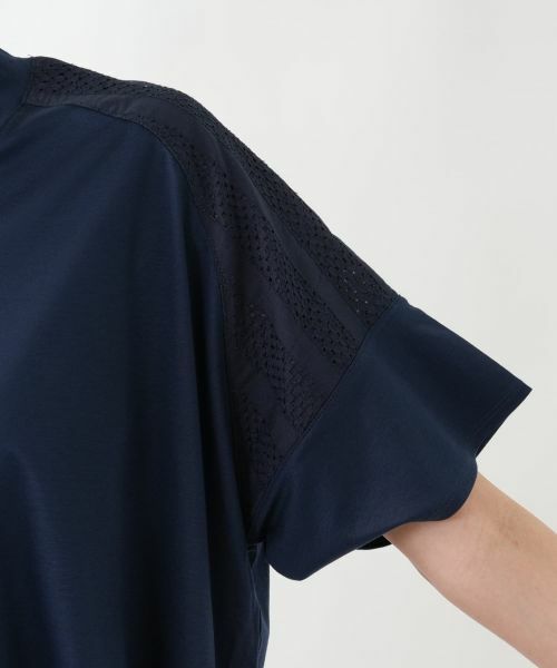 Leilian PLUS HOUSE / レリアンプラスハウス カットソー | ヨークレースジャージプルオーバー【SORAGE】 | 詳細12