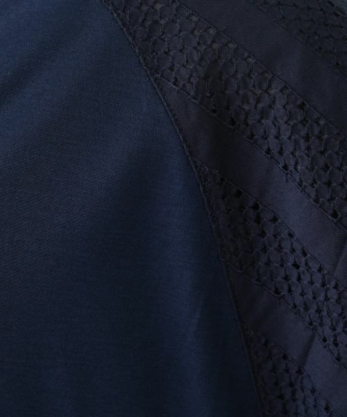 Leilian PLUS HOUSE / レリアンプラスハウス カットソー | ヨークレースジャージプルオーバー【SORAGE】 | 詳細15