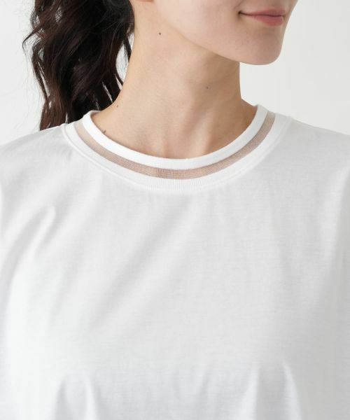 Leilian PLUS HOUSE / レリアンプラスハウス カットソー | ラッフルニュアンスジャージプルオーバー【SORAGE】 | 詳細10