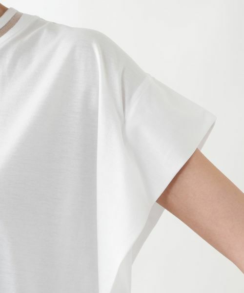 Leilian PLUS HOUSE / レリアンプラスハウス カットソー | ラッフルニュアンスジャージプルオーバー【SORAGE】 | 詳細12