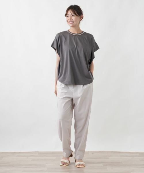 Leilian PLUS HOUSE / レリアンプラスハウス カットソー | ラッフルニュアンスジャージプルオーバー【SORAGE】 | 詳細15