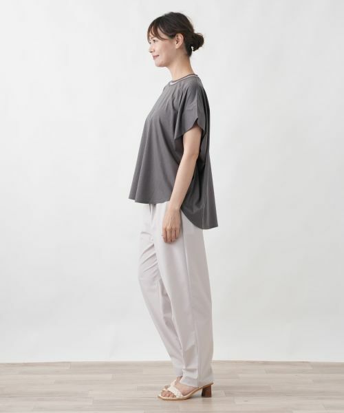 Leilian PLUS HOUSE / レリアンプラスハウス カットソー | ラッフルニュアンスジャージプルオーバー【SORAGE】 | 詳細16