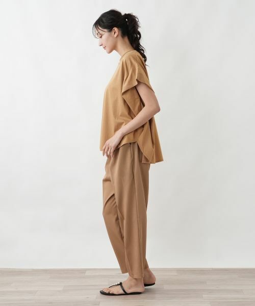 Leilian PLUS HOUSE / レリアンプラスハウス カットソー | ラッフルニュアンスジャージプルオーバー【SORAGE】 | 詳細2