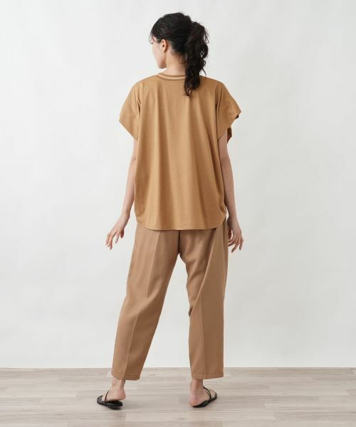 Leilian PLUS HOUSE / レリアンプラスハウス カットソー | ラッフルニュアンスジャージプルオーバー【SORAGE】 | 詳細3