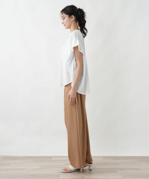 Leilian PLUS HOUSE / レリアンプラスハウス カットソー | ラッフルニュアンスジャージプルオーバー【SORAGE】 | 詳細5