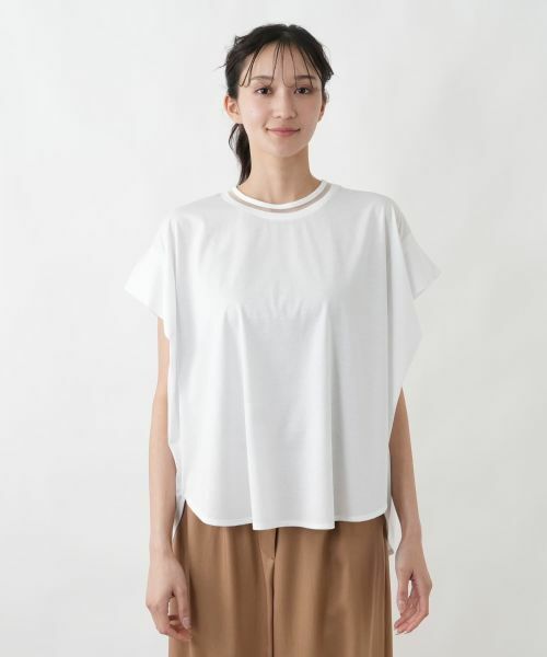 Leilian PLUS HOUSE / レリアンプラスハウス カットソー | ラッフルニュアンスジャージプルオーバー【SORAGE】 | 詳細7