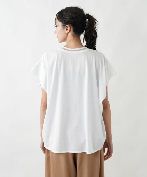 Leilian PLUS HOUSE / レリアンプラスハウス カットソー | ラッフルニュアンスジャージプルオーバー【SORAGE】 | 詳細9