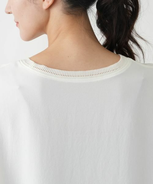 Leilian PLUS HOUSE / レリアンプラスハウス カットソー | オフボディ布帛プルオーバー【SORAGE】 | 詳細14