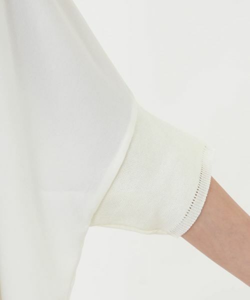 Leilian PLUS HOUSE / レリアンプラスハウス カットソー | オフボディ布帛プルオーバー【SORAGE】 | 詳細15