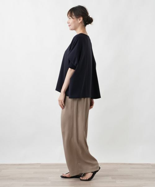 Leilian PLUS HOUSE / レリアンプラスハウス カットソー | オフボディ布帛プルオーバー【SORAGE】 | 詳細20