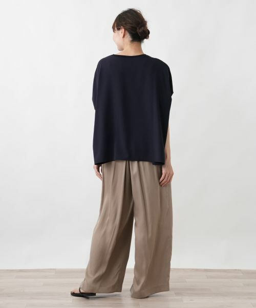 Leilian PLUS HOUSE / レリアンプラスハウス カットソー | オフボディ布帛プルオーバー【SORAGE】 | 詳細21