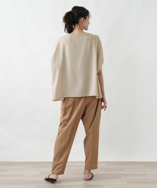 Leilian PLUS HOUSE / レリアンプラスハウス カットソー | オフボディ布帛プルオーバー【SORAGE】 | 詳細3