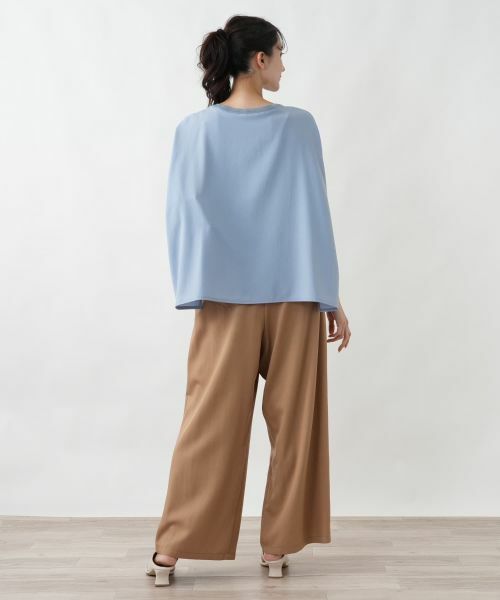 Leilian PLUS HOUSE / レリアンプラスハウス カットソー | オフボディ布帛プルオーバー【SORAGE】 | 詳細6