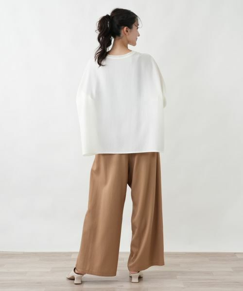 Leilian PLUS HOUSE / レリアンプラスハウス カットソー | オフボディ布帛プルオーバー【SORAGE】 | 詳細9