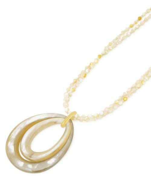 Leilian PLUS HOUSE / レリアンプラスハウス ネックレス・ペンダント・チョーカー | オーバルペンダント（キャメル）